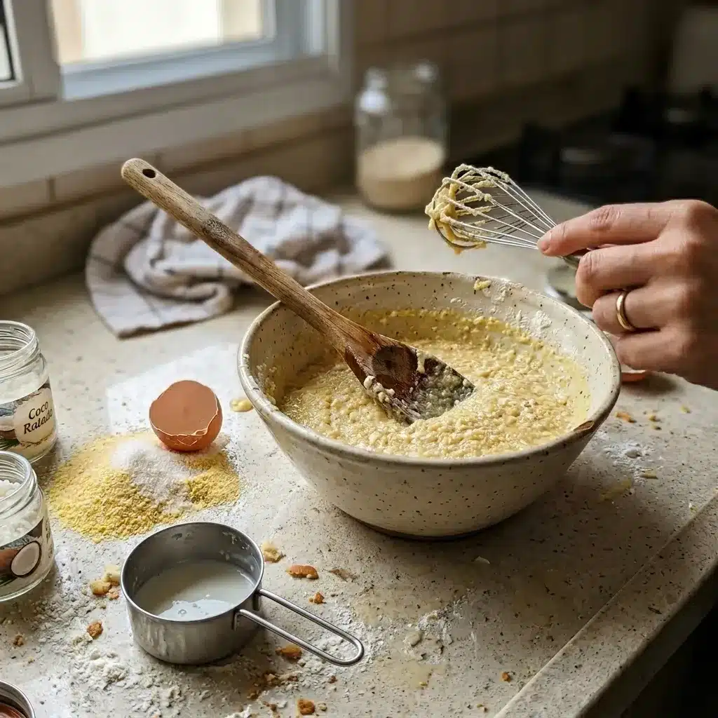 Bolo de Fubá com Coco