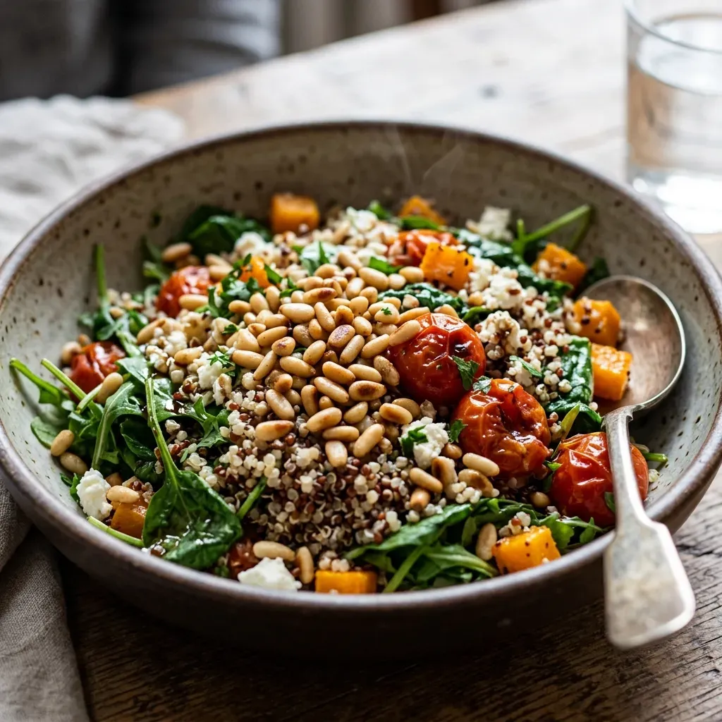 Salada Morna de Pinhão Sem Glúten