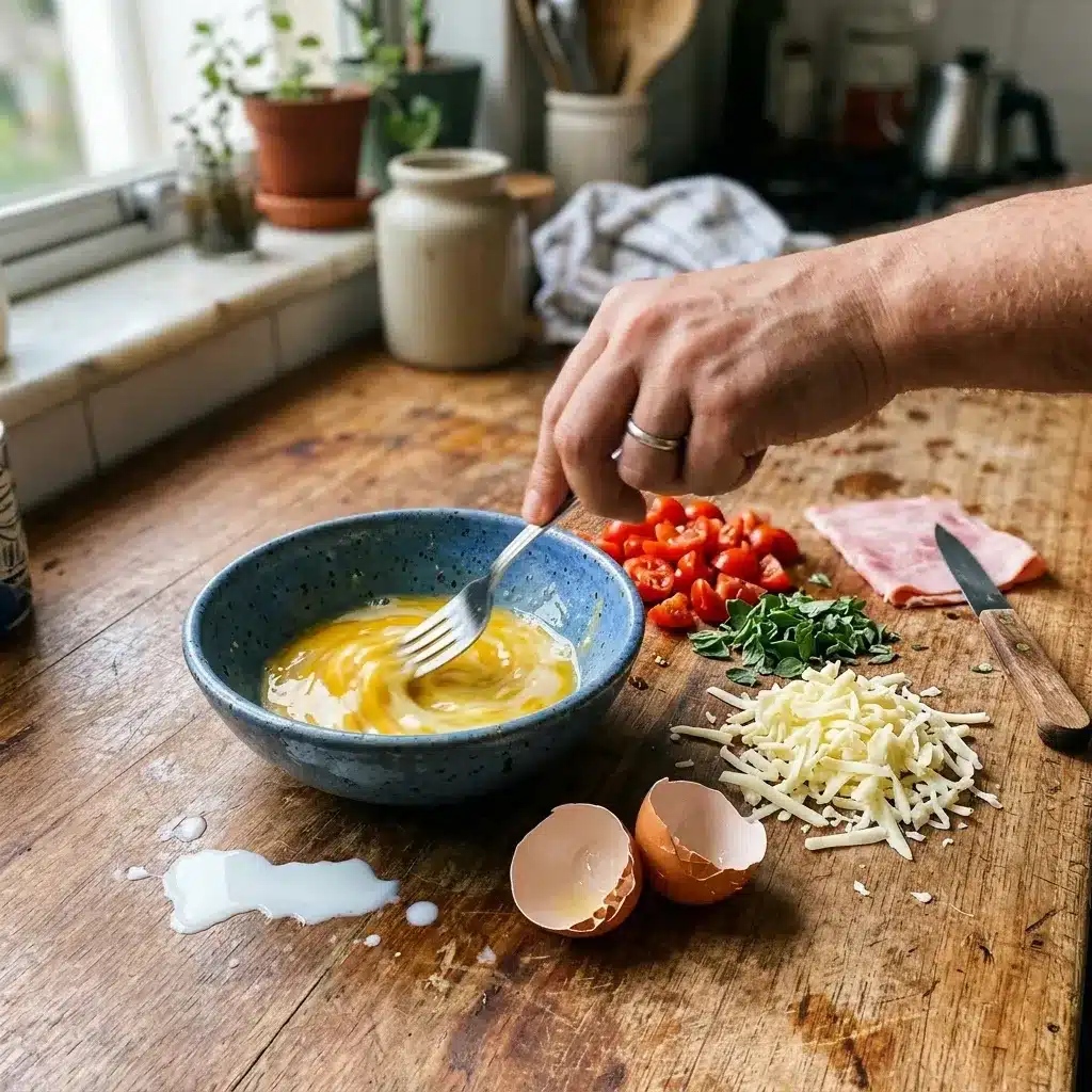 Omelete Rápida de Micro-ondas