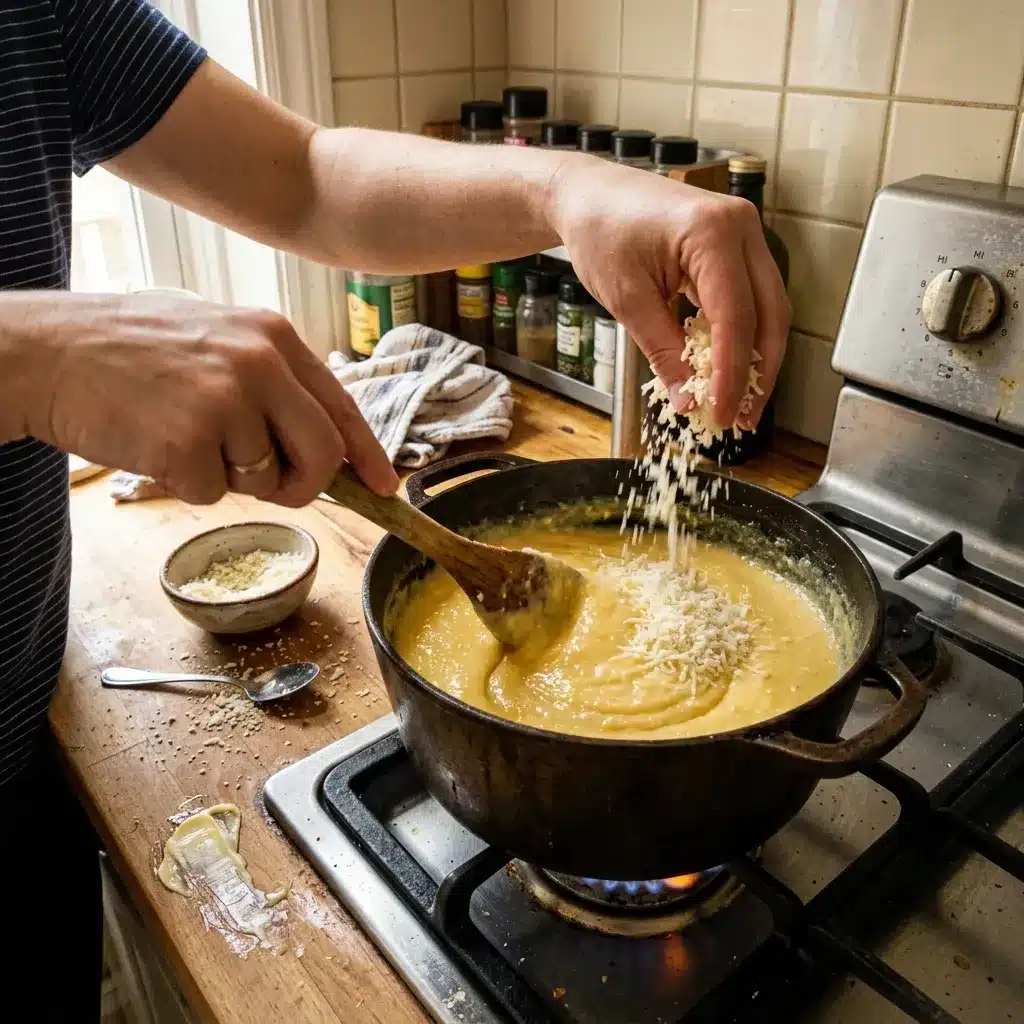 Cremige Polenta mit Parmesan