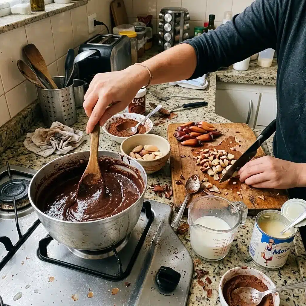 Brigadeiro de pinhão tradicional