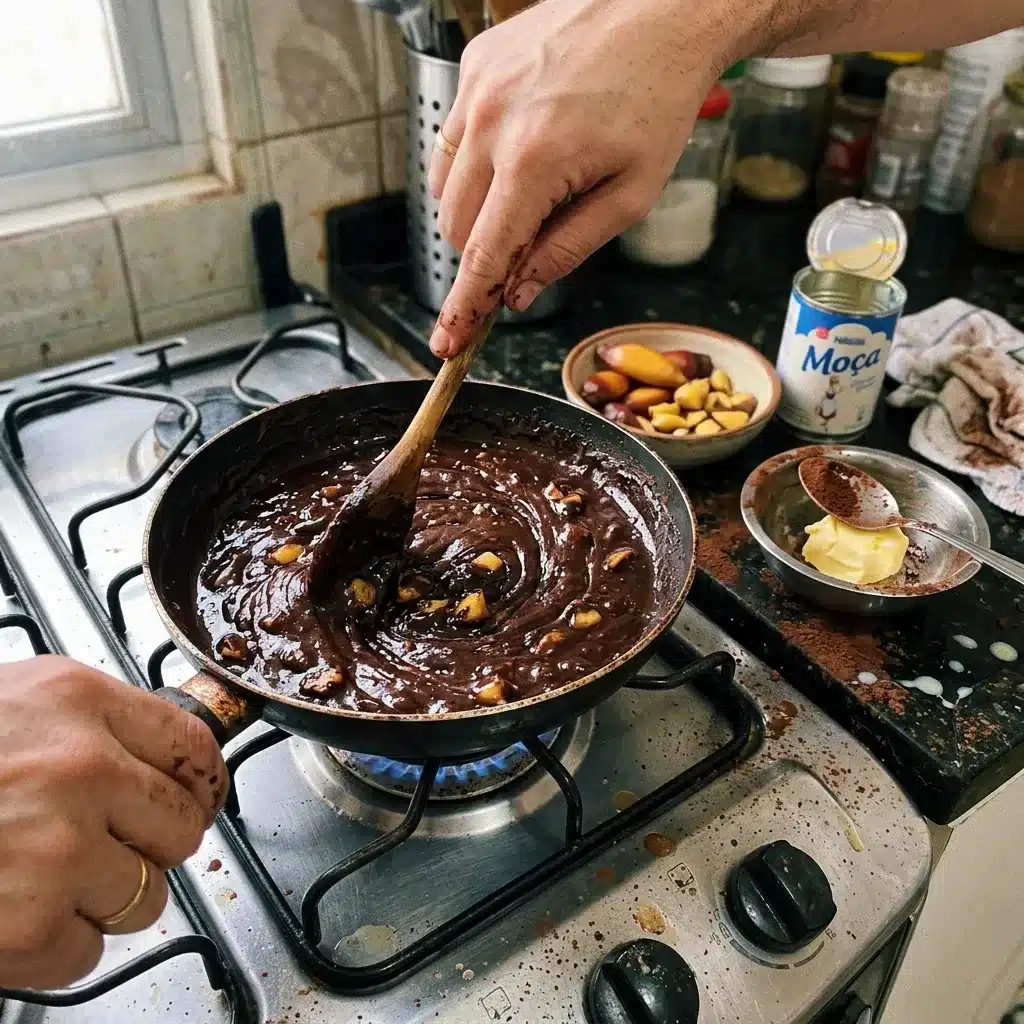 Brigadeiro de colher de pinhão