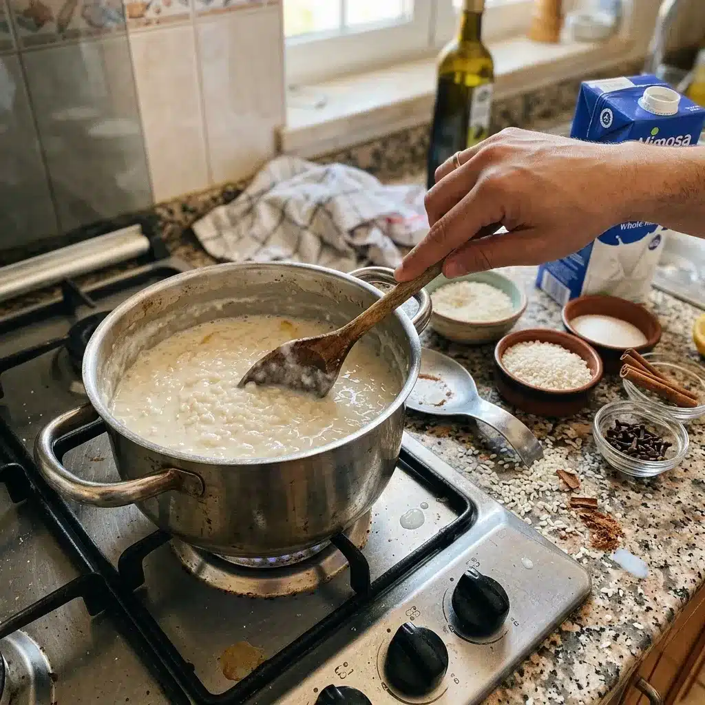 Arroz Doce com Canela e Cravo Fácil e Rápido