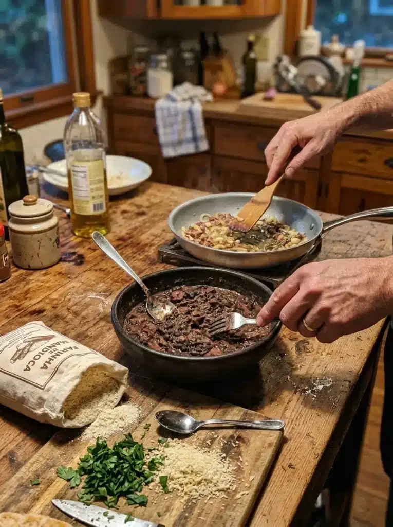receita bolinho de feijoada