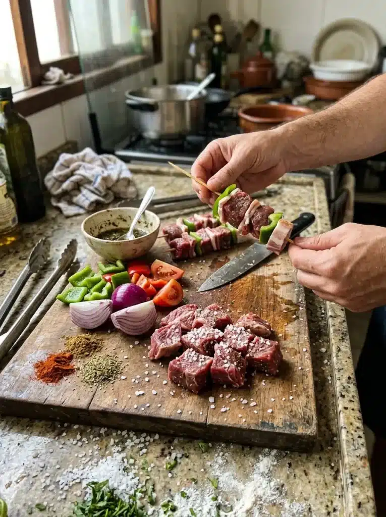 Espetinho para churrasco