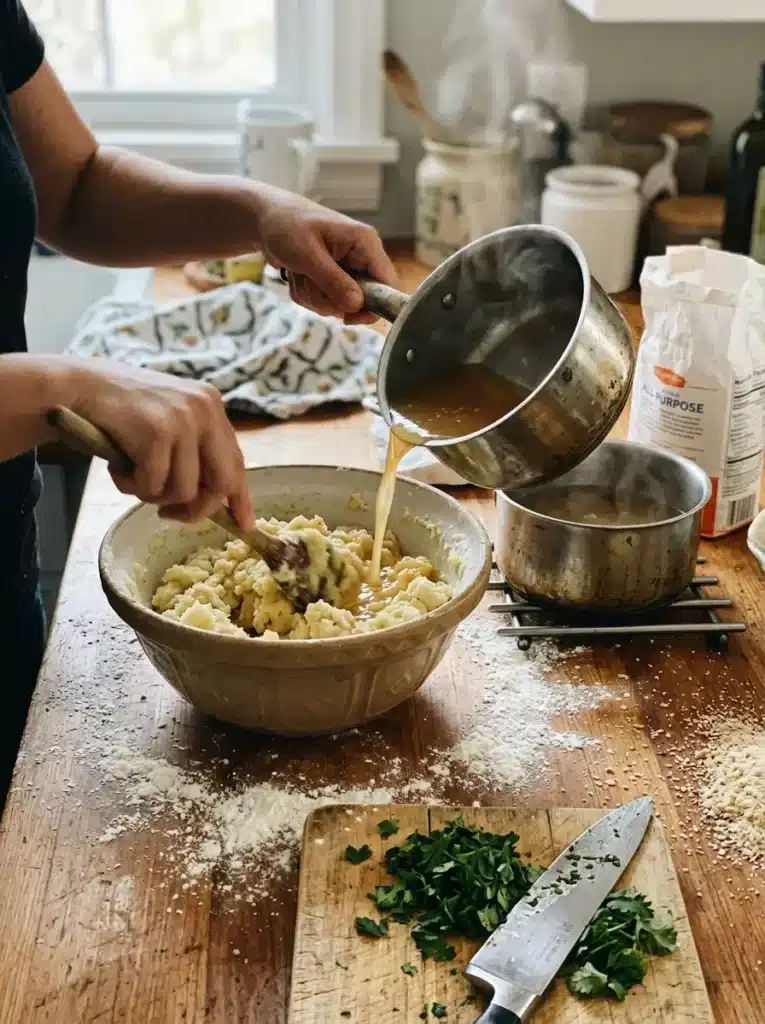 Coxinha com Massa de Batata e Mandioca