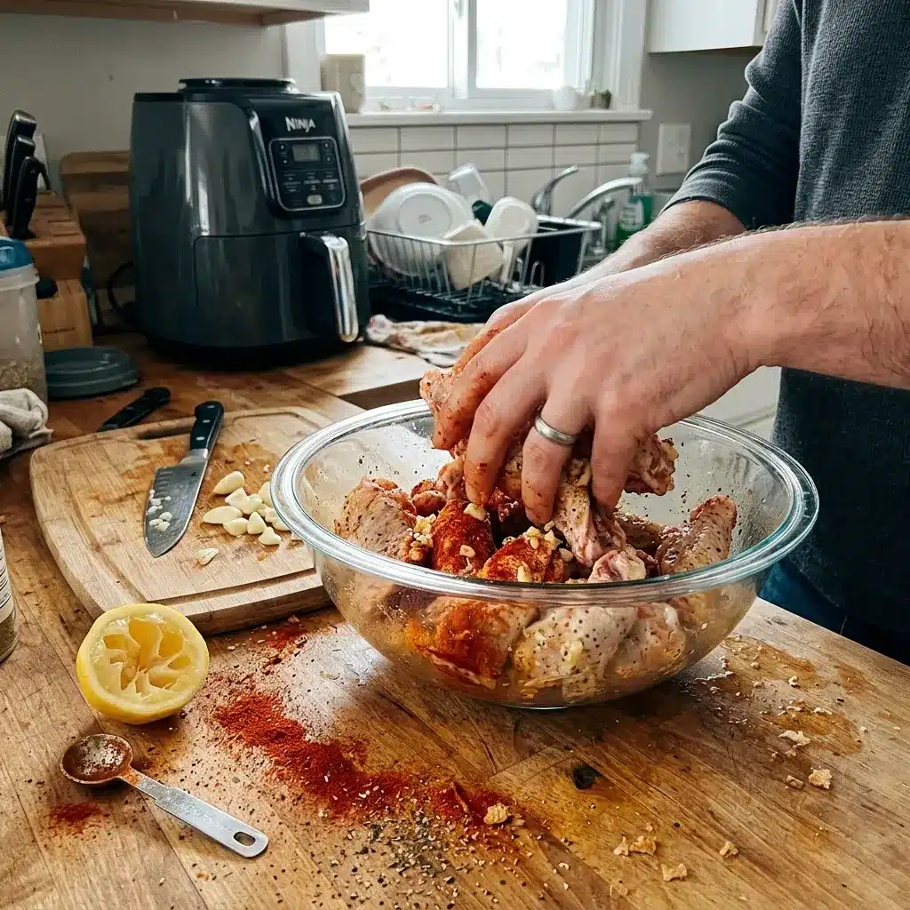 asa de frango na airfryer