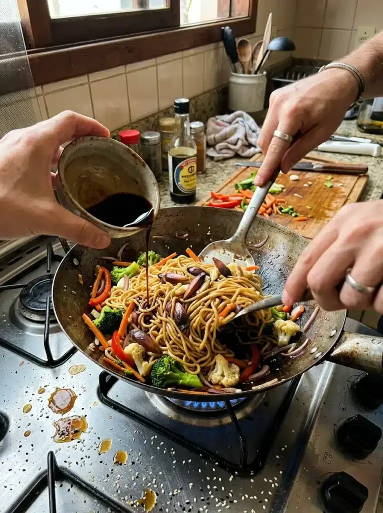Yakisoba de Pinhão Apenas legumes