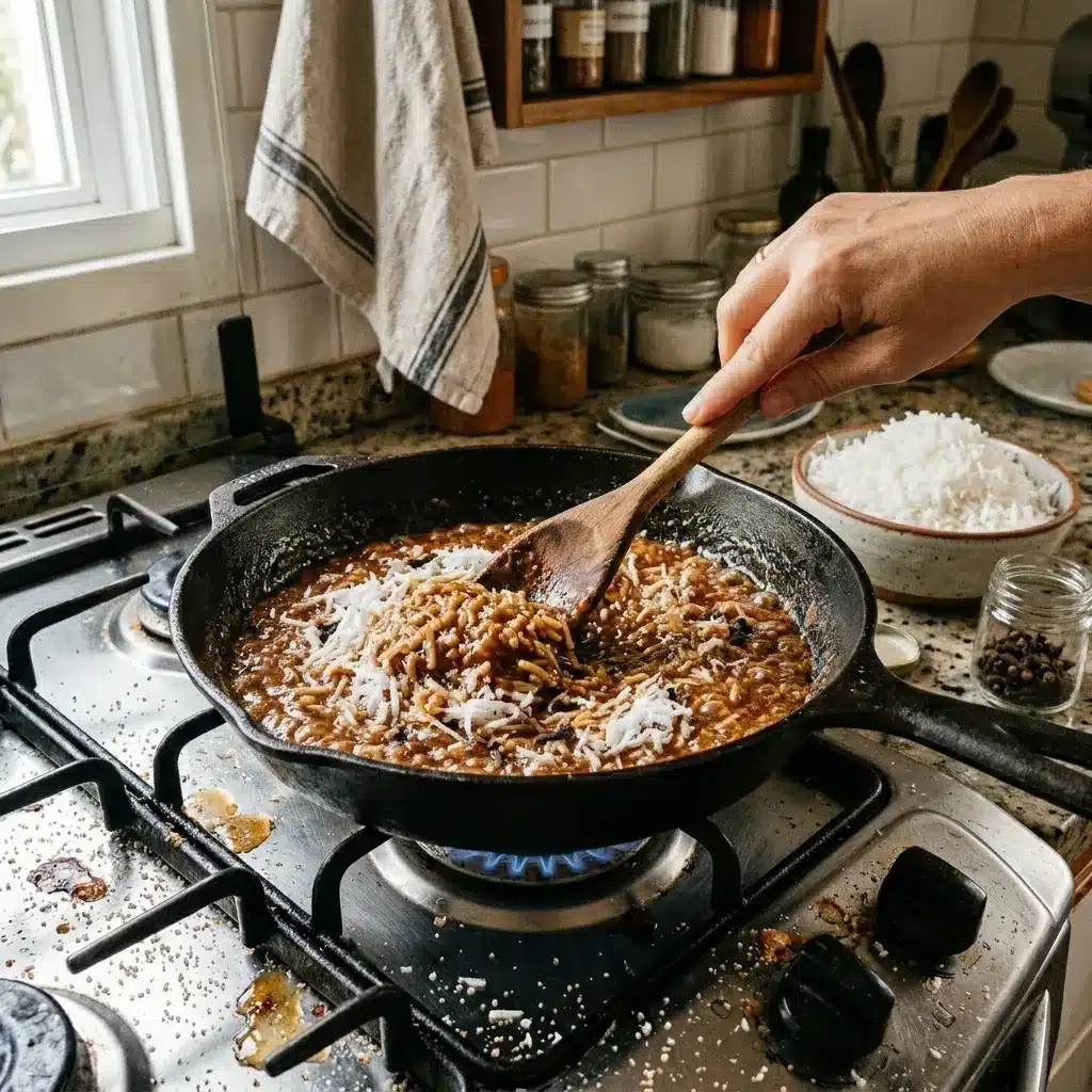 Cocada Morena (com açúcar queimado)