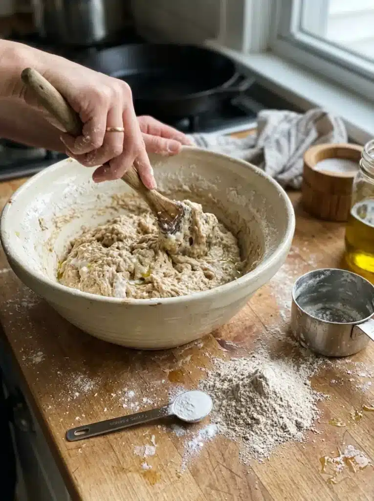 Pão Saudável na Frigideira Rápido