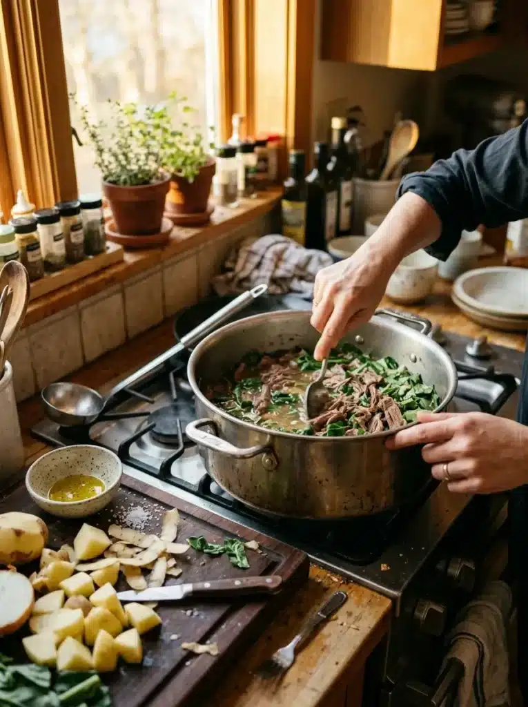 Caldo verde com costela bovina