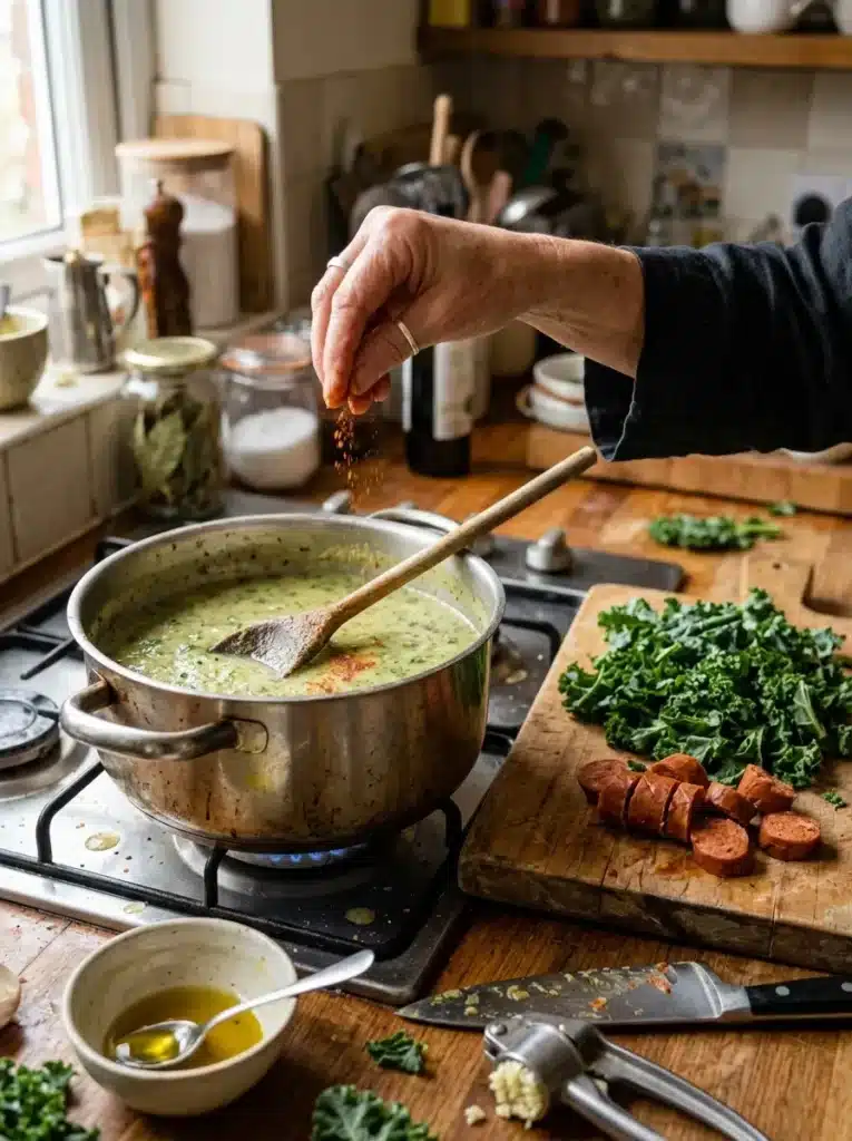 Caldo verde versão vegetariana