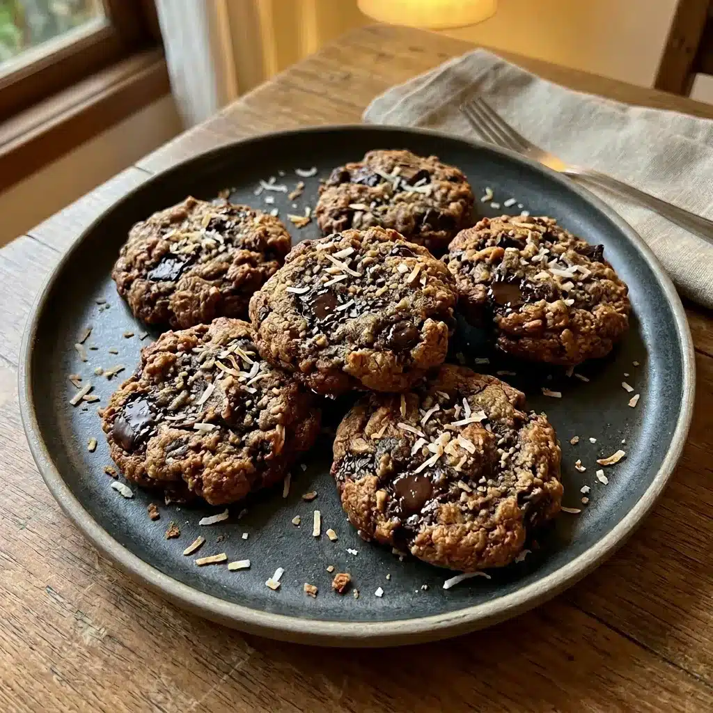 Cookies de Pinhão, Coco e Chocolate Sem Glúten