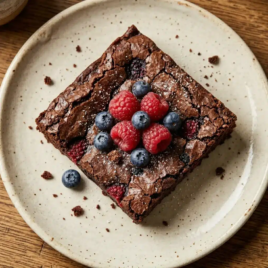 brownie com frutas vermelhas Sem glúten
