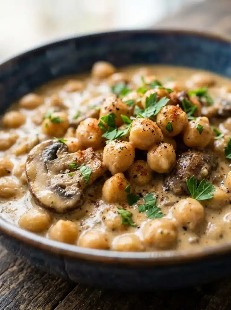 Receita de strognoff de Grão de Bico