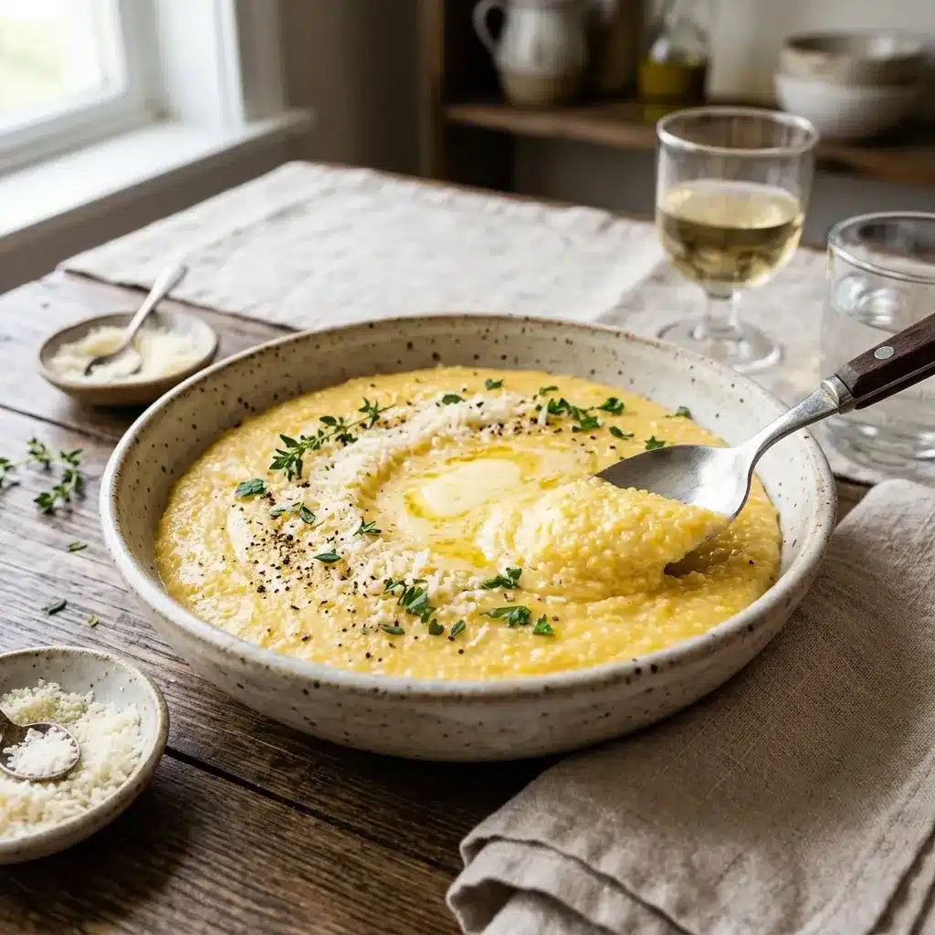 Polenta Cremosa Sem Glúten