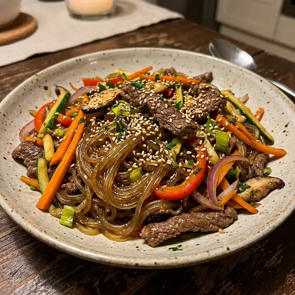 Receita saudável de Japchae