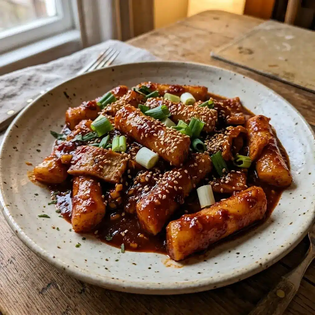 Tteokbokki receita sem farinha de arroz