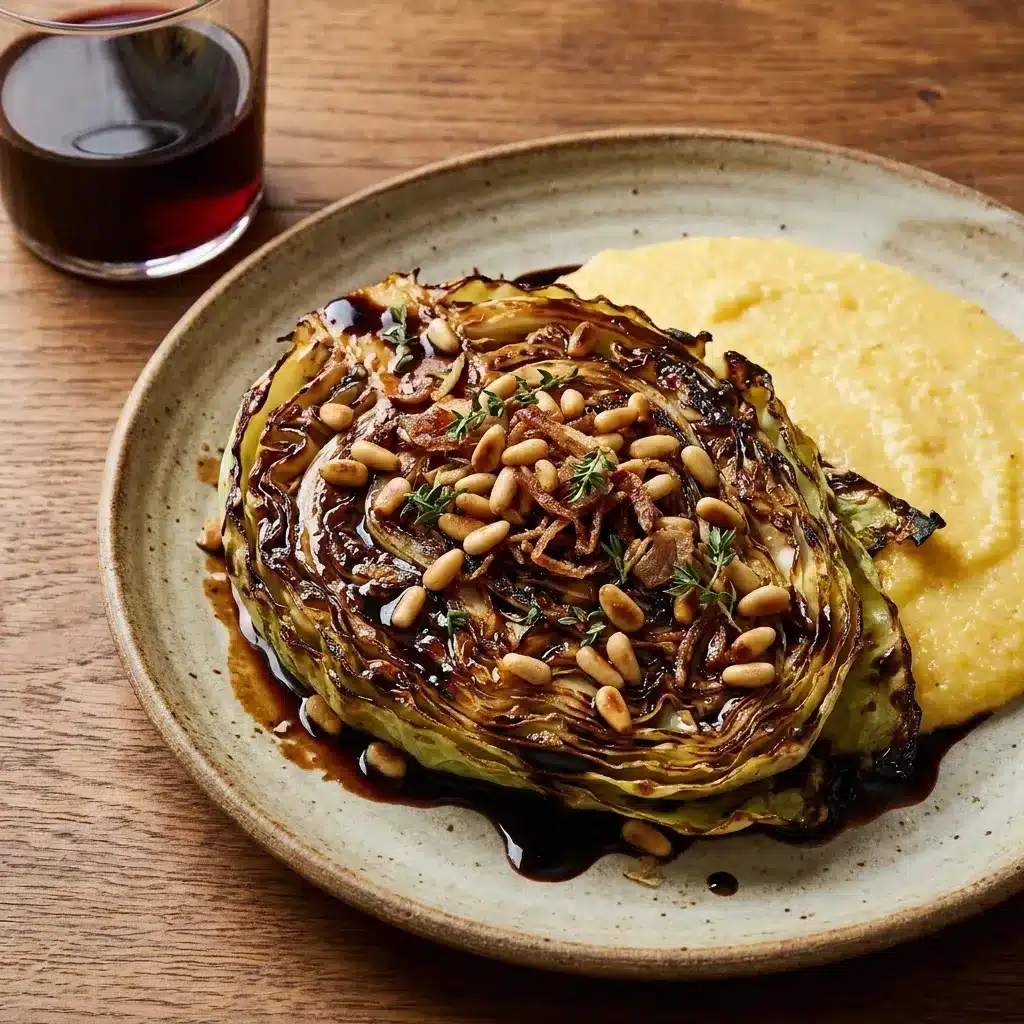 Receita de bife de repolho balsâmico