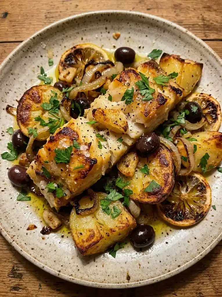 Bacalhau com batatas ao forno