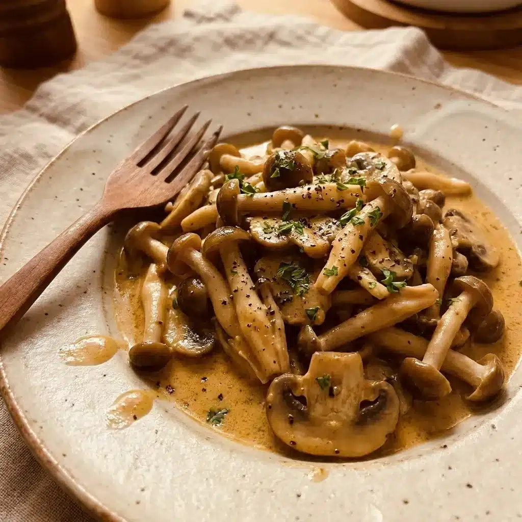 Strogonoff Cogumelos (Shimeji/Champignon)