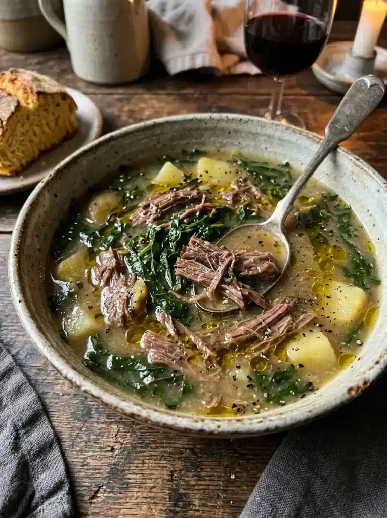 Caldo verde com costela bovina