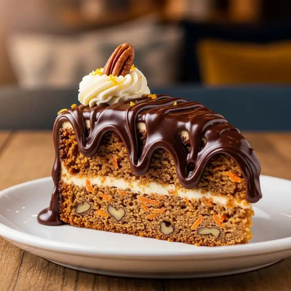 Bolo de cenoura com cobertura de ganache