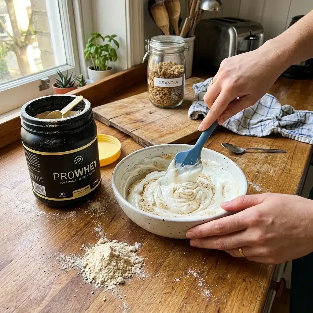 2 ingredientes, bolo mousse proteico