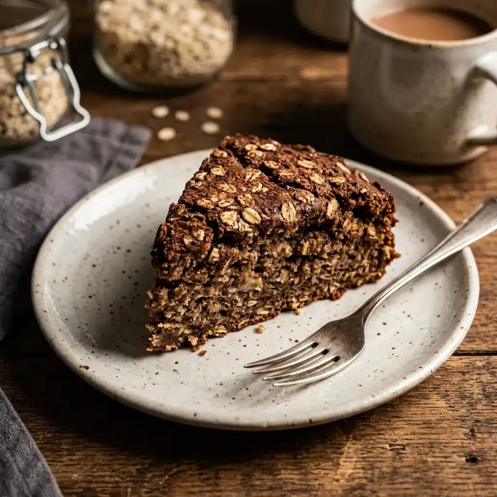 Bolo de banana e cacau com aveia