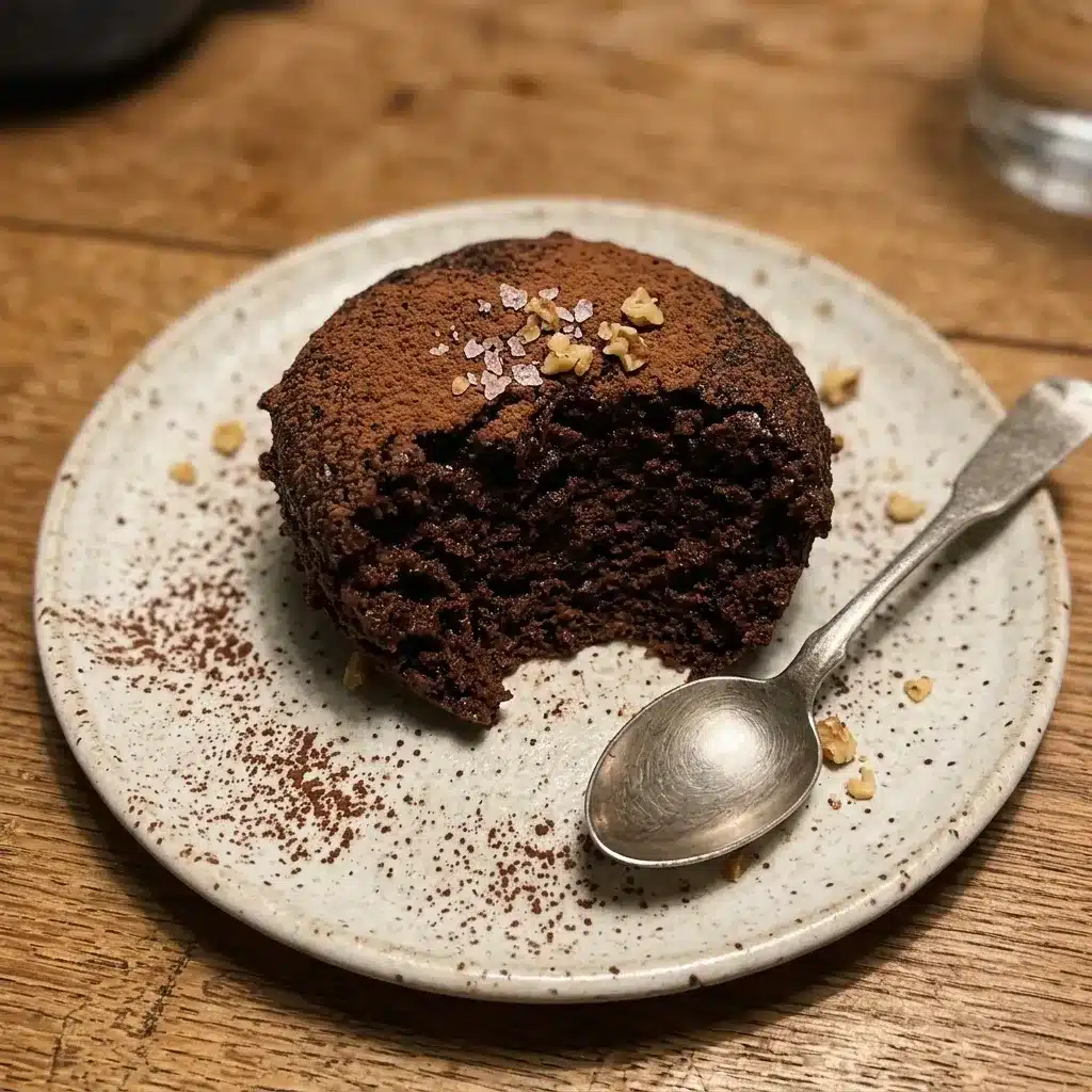Bolo de Caneca de Chocolate 70% com Abacate (use cacau em pó e 1 colher de abacate amassado).