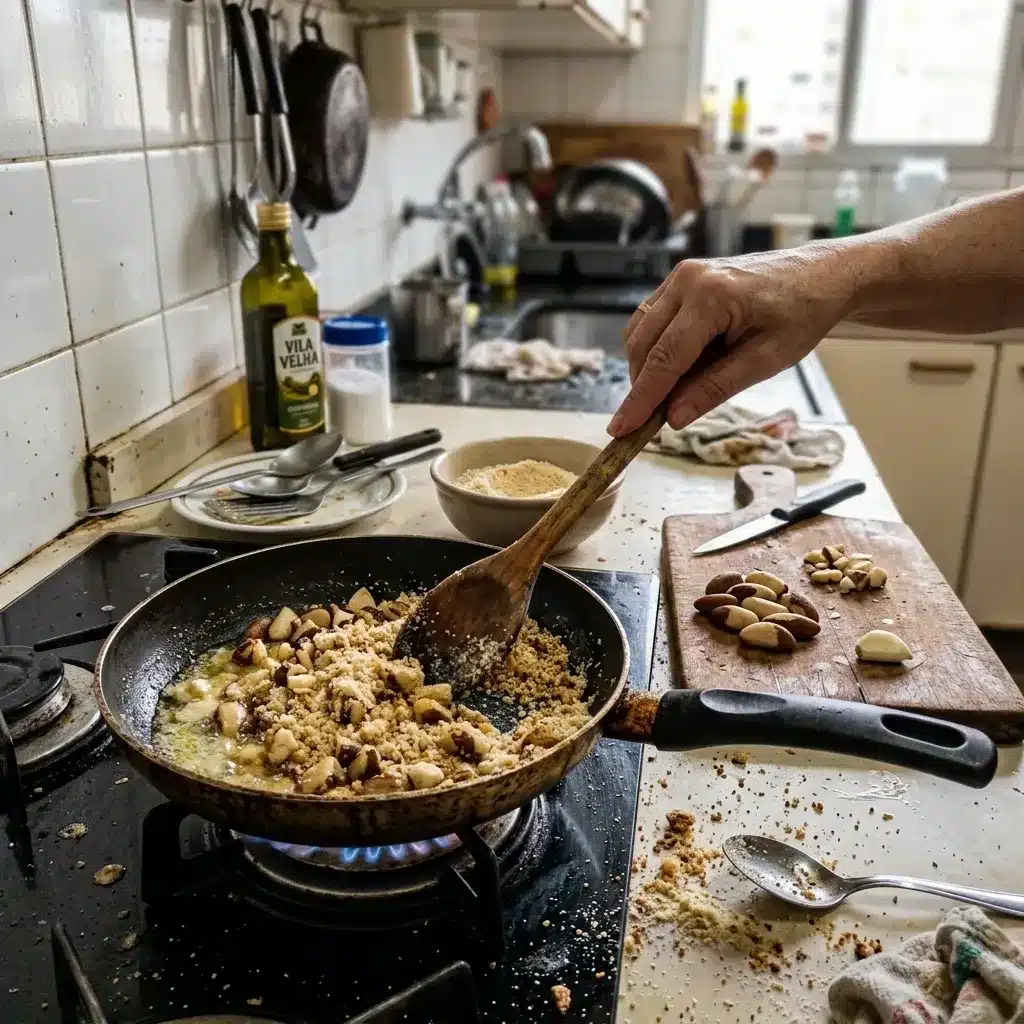 Bowl de frango grelhado com farofa de castanha