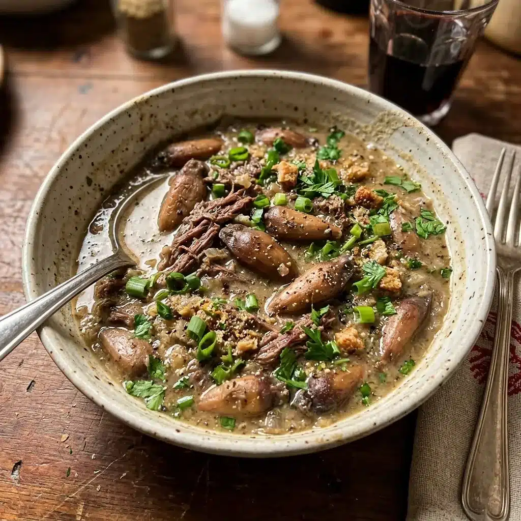 Caldo de Pinhão Gaúcho com Charque Desfiado