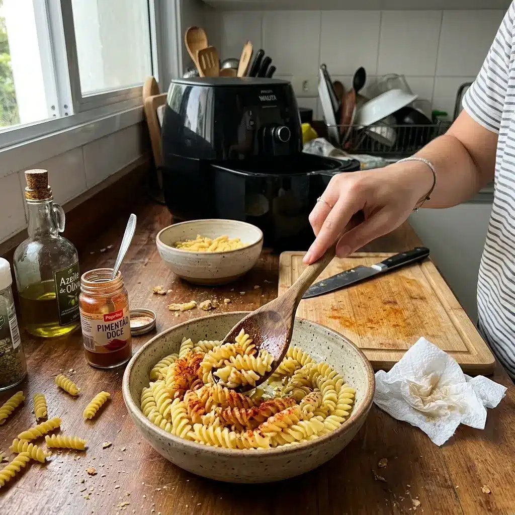 Chips de Macarrão na Air Fryer