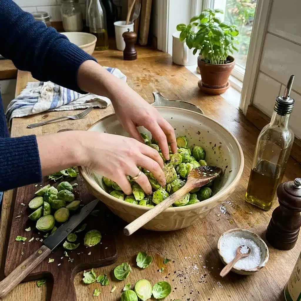 Couve-de-bruxelas crocante na Air Fryer