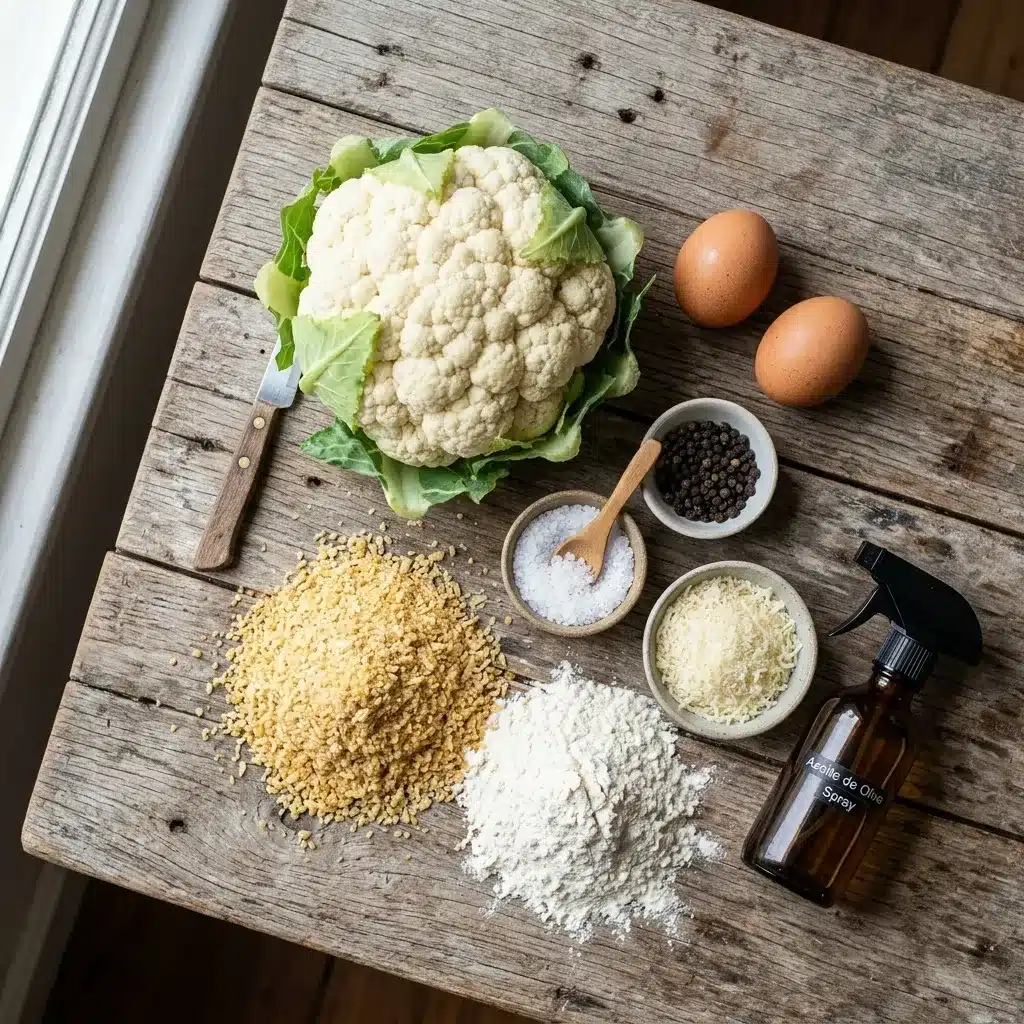 Couve-flor à milanesa na air fryer