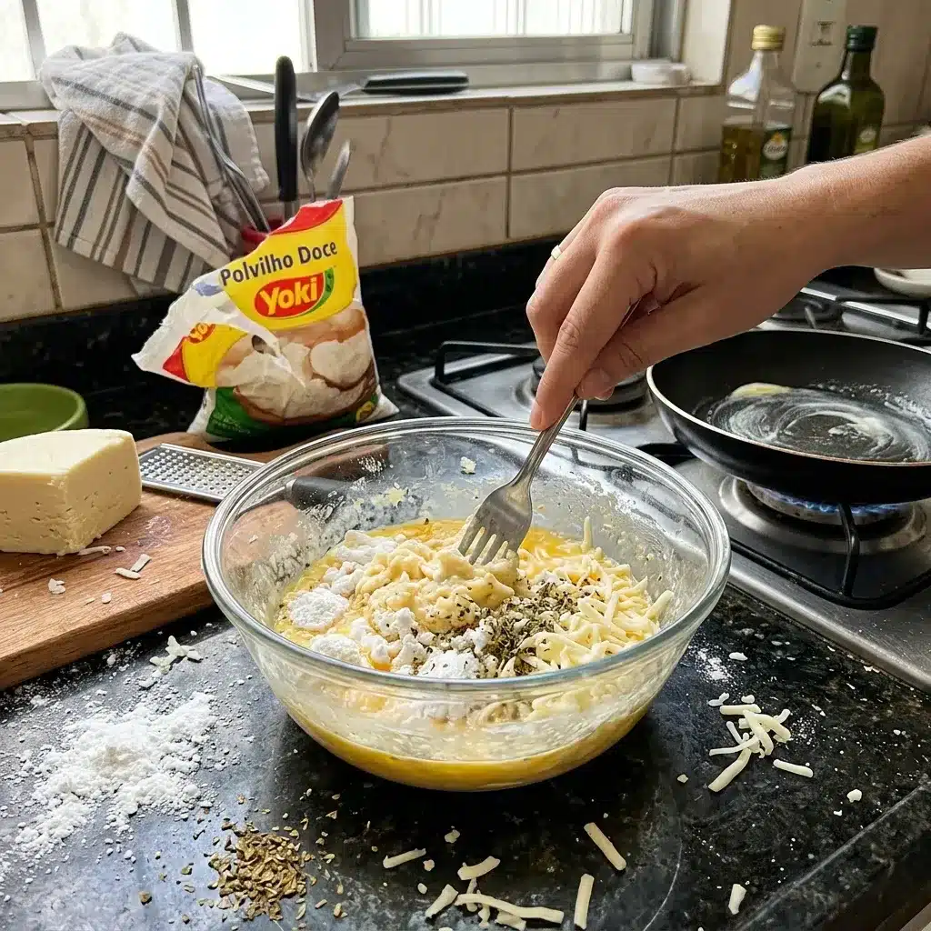 Crepioca de Queijo Minas e Orégano