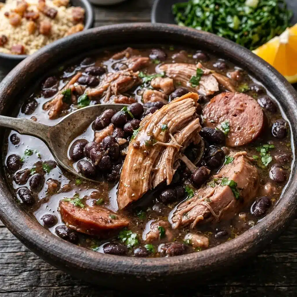Feijoada Light de Peru Defumado (use peru no lugar do frango)