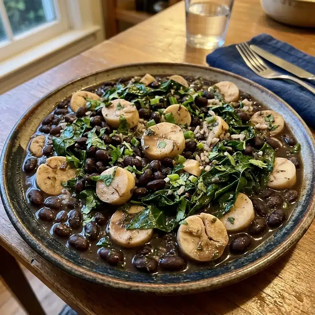 Feijoada Vegetariana de Palmito Pupunha (palmito em rodelas no lugar da carne)