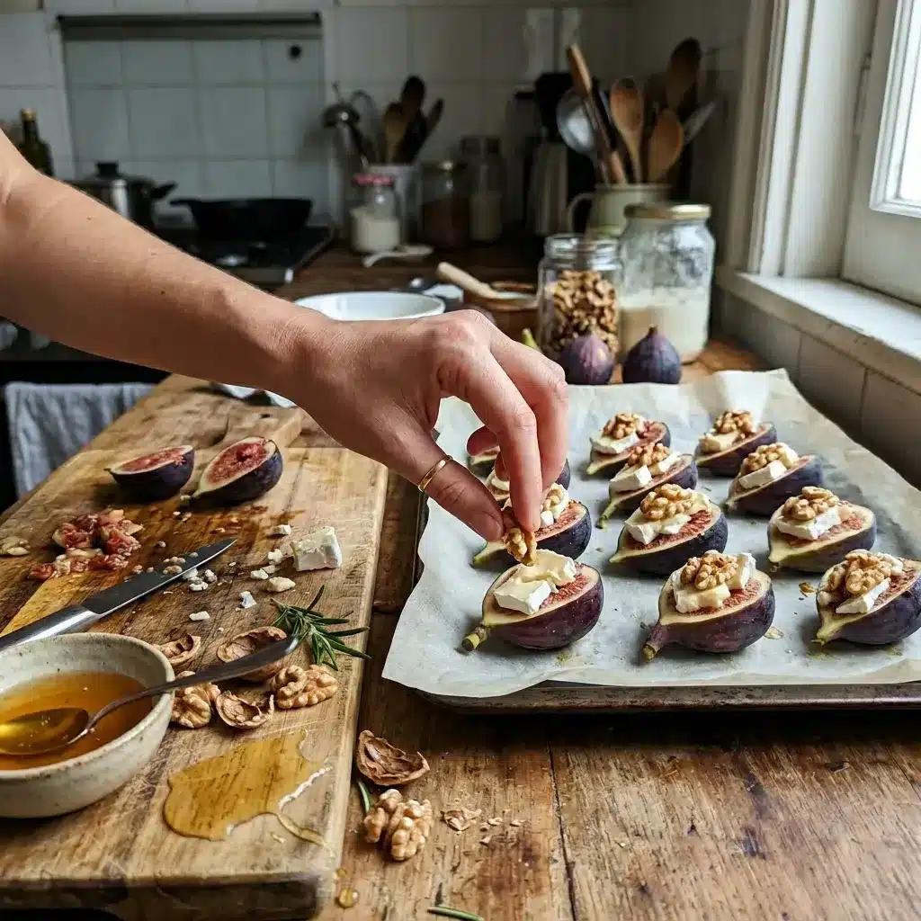 Figos recheados com queijo