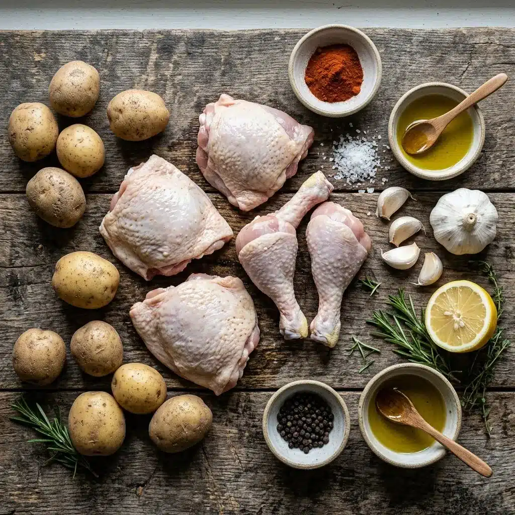 Frango com batatas ao forno