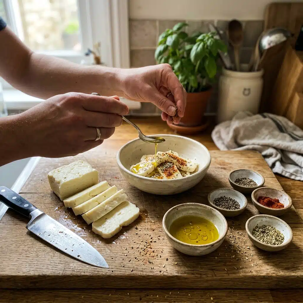 Halloumi crocante na air fryer