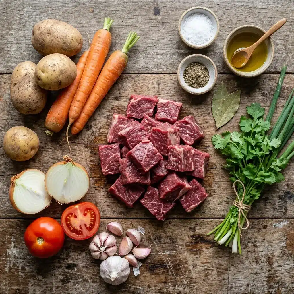 Carne de panela com legumes