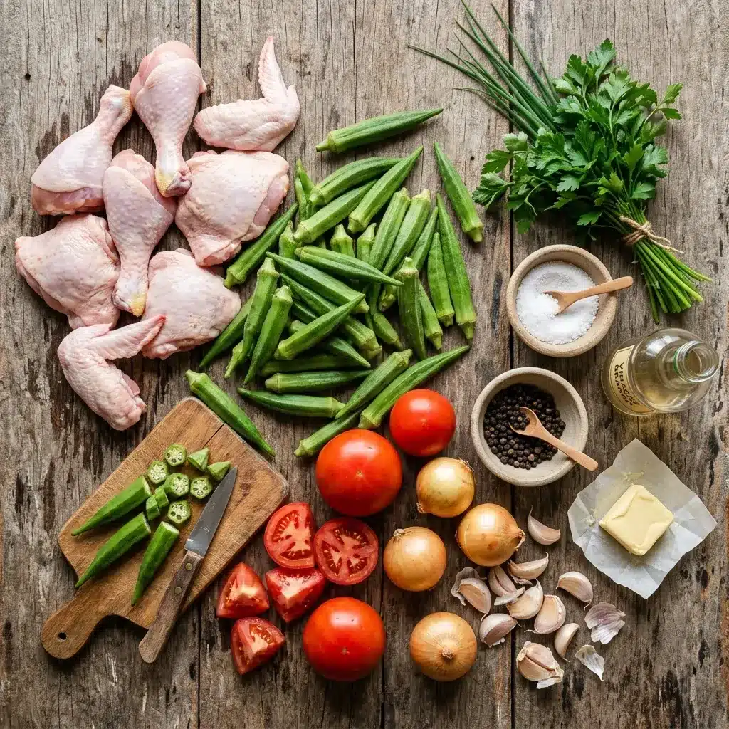 Frango com quiabo mineiro