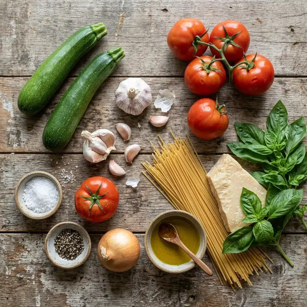 Massa de tomate e abobrinha