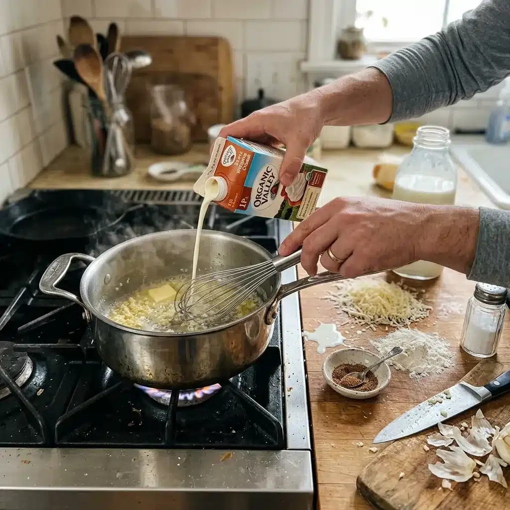 Lasanha de Frango Alfredo Rápida