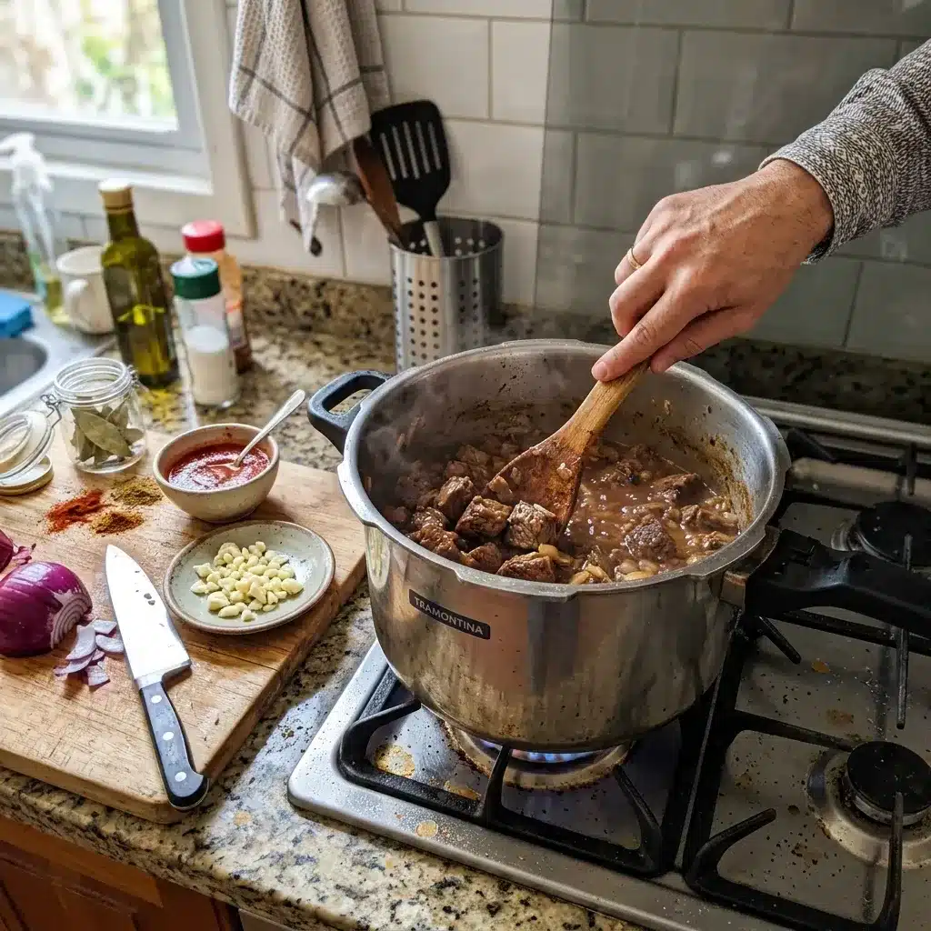 Carne de panela cremoso