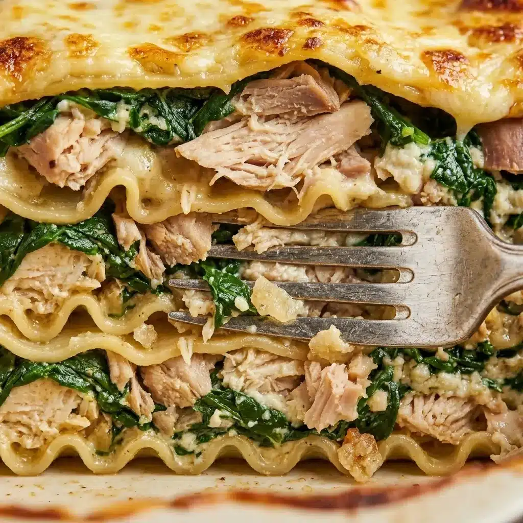 Lasanha de frango com espinafre