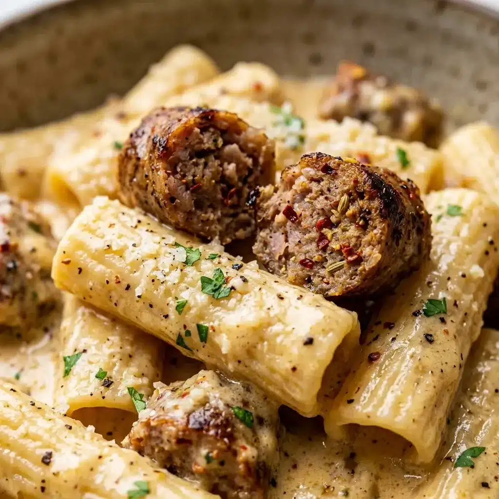 Macarrão cremoso com calabresa
