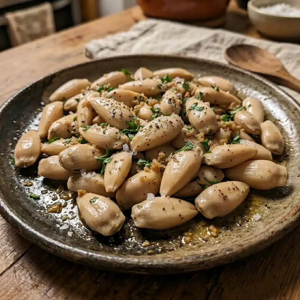 Pinhão cozido na manteiga