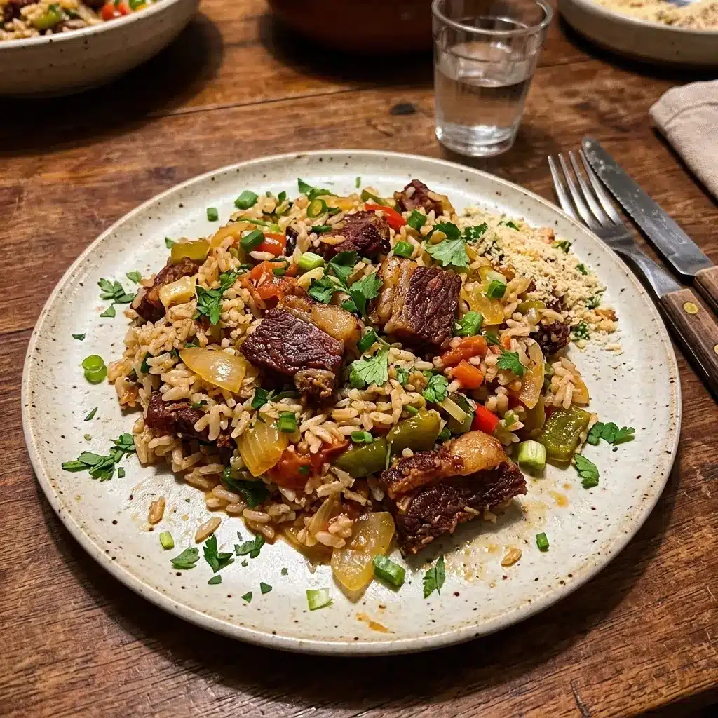 Arroz carreteiro com charque